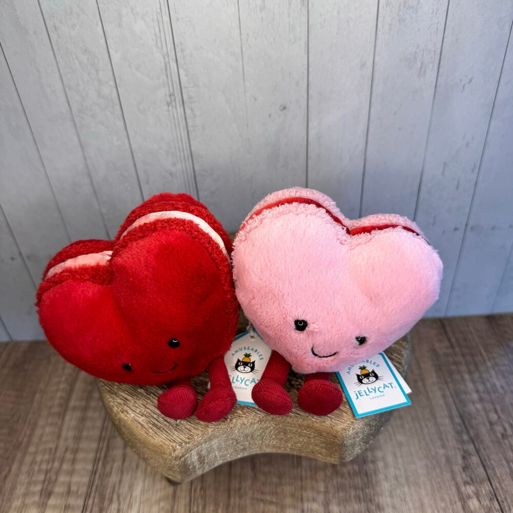 Jellycat Macaron Set Arlette Colette Heart Macaron Set of Two Authentic